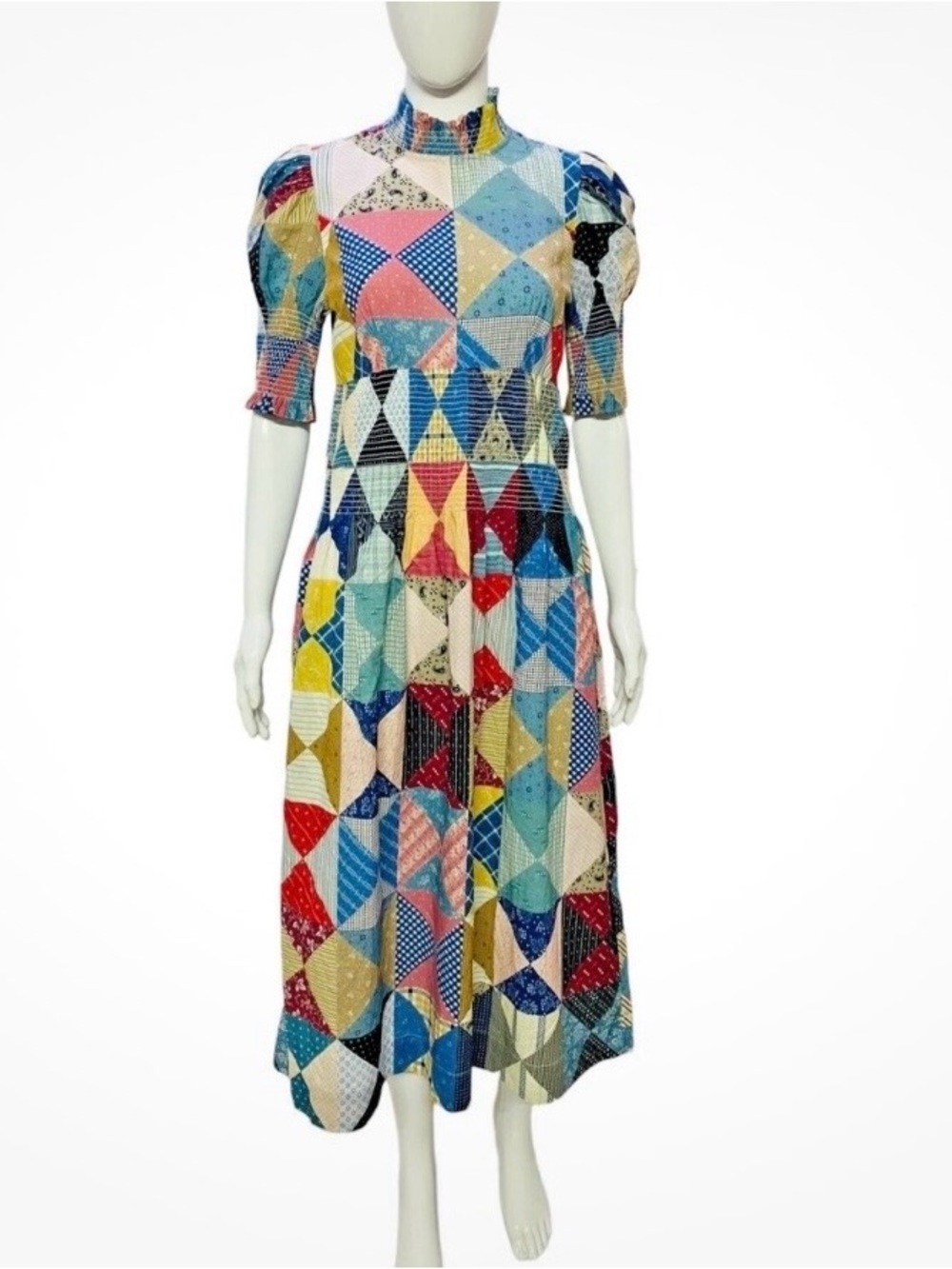 Doen Patchwork quilt Dress size small.